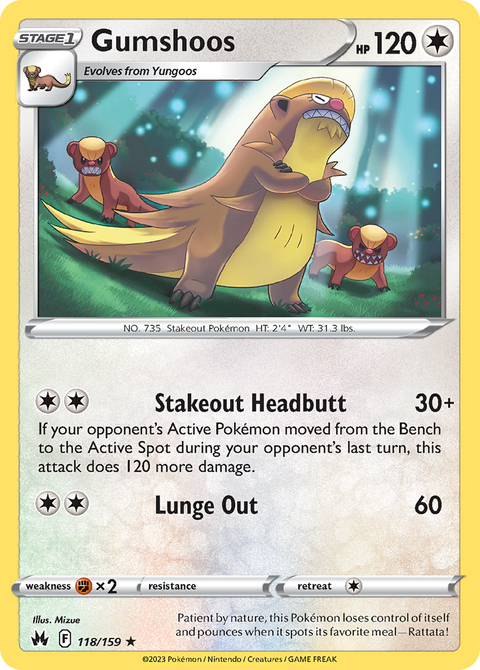 118 Gumshoos — Crown Zenith — English