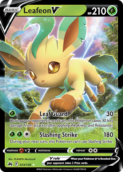 013 Leafeon V — Crown Zenith — English