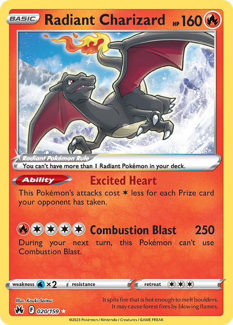 020 Radiant Charizard — Crown Zenith — English