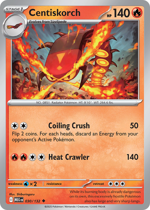 030 Centiskorch — Mega Evolution — English