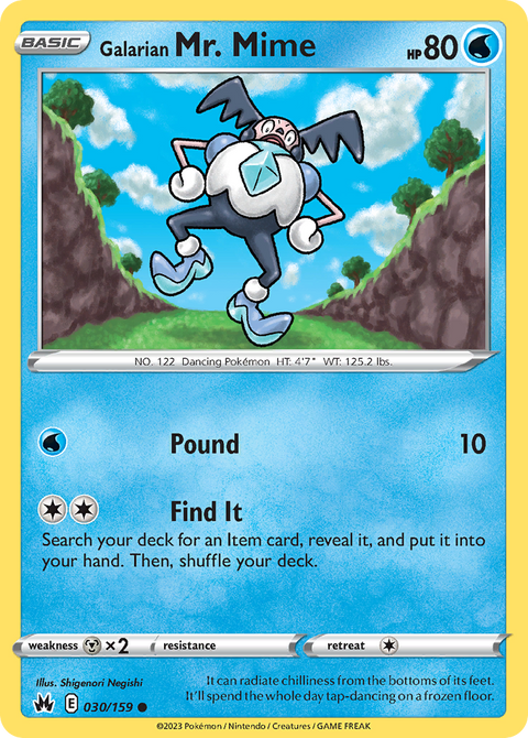 030 Galarian Mr. Mime — Crown Zenith — English