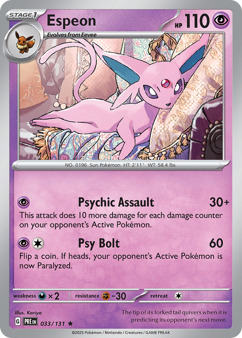 033 Espeon — Prismatic Evolutions — English