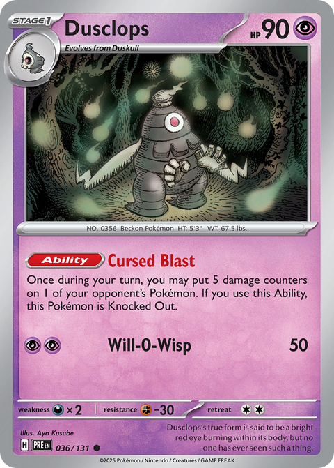036 Dusclops — Prismatic Evolutions — English