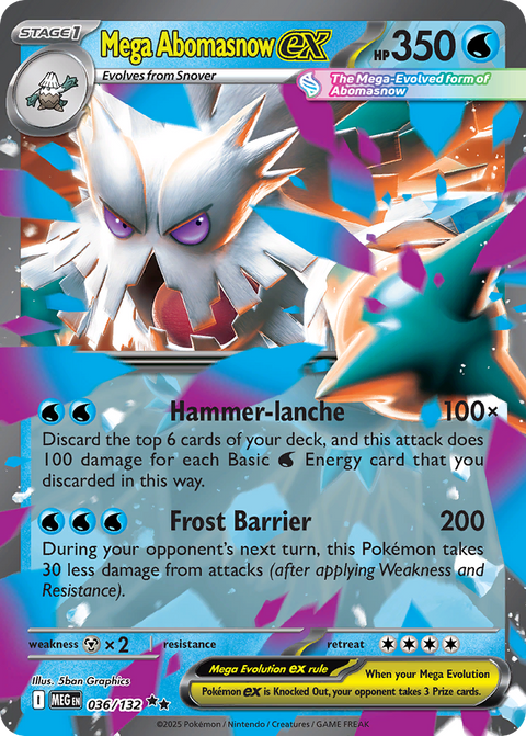 036 Mega Abomasnow ex — Mega Evolution — English