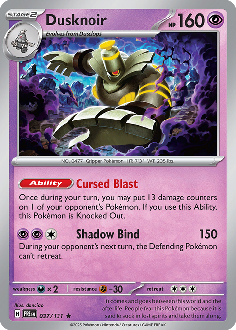 037 Dusknoir — Prismatic Evolutions — English