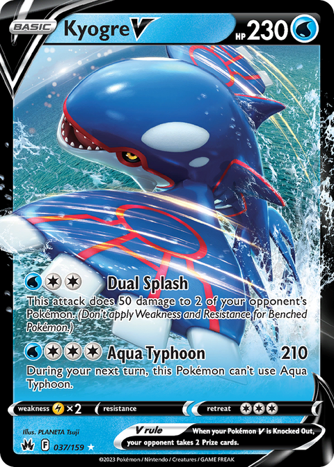 037 Kyogre V — Crown Zenith — English