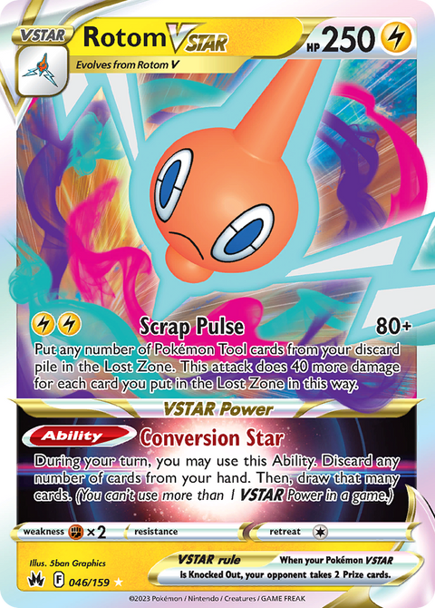 046 Rotom VSTAR — Crown Zenith — English