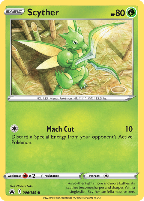 006 Scyther — Crown Zenith — English