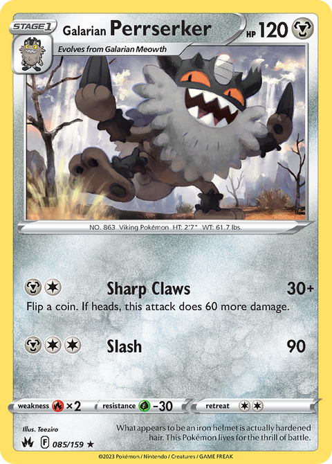 085 Galarian Perrserker — Crown Zenith — English