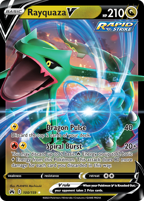 100 Rayquaza V — Crown Zenith — English