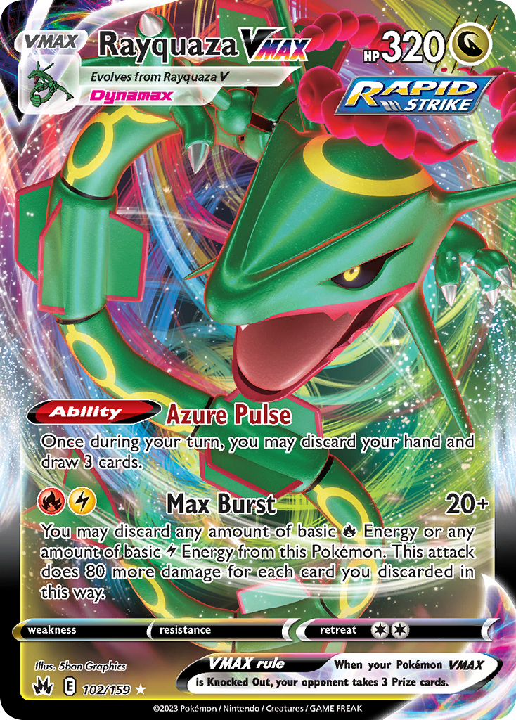 102 Rayquaza VMAX — Crown Zenith — English
