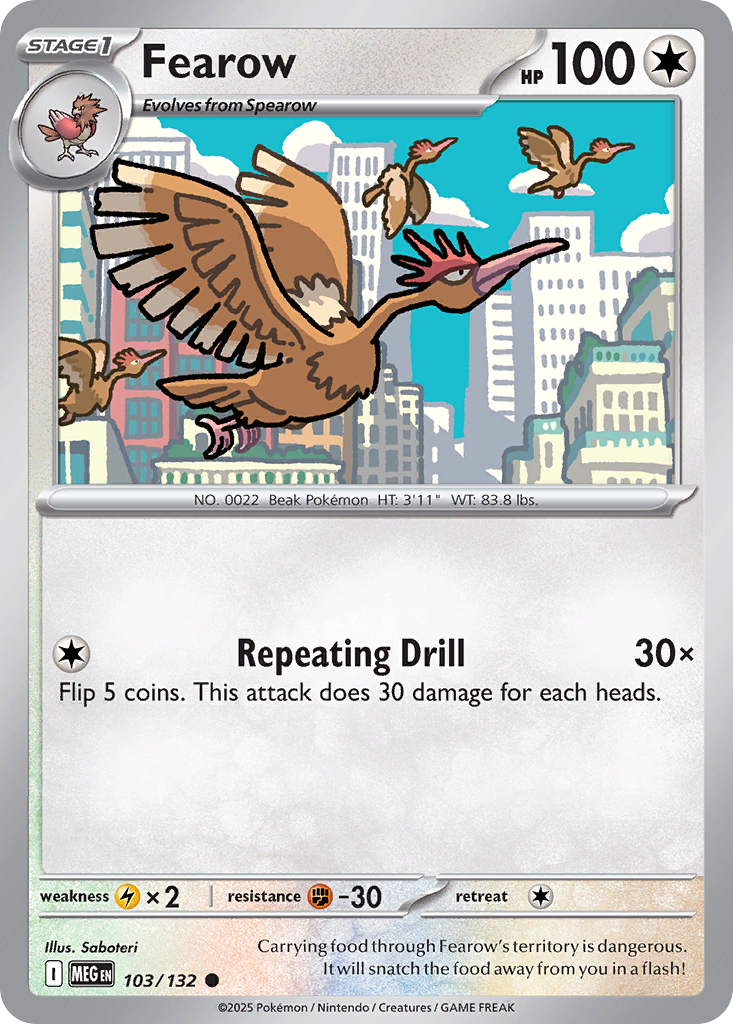 103 Fearow — Mega Evolution — English