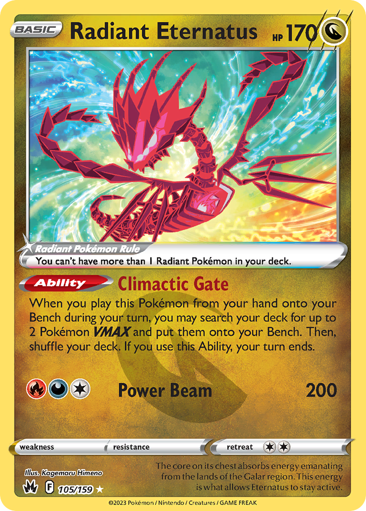 105 Radiant Eternatus — Crown Zenith — English