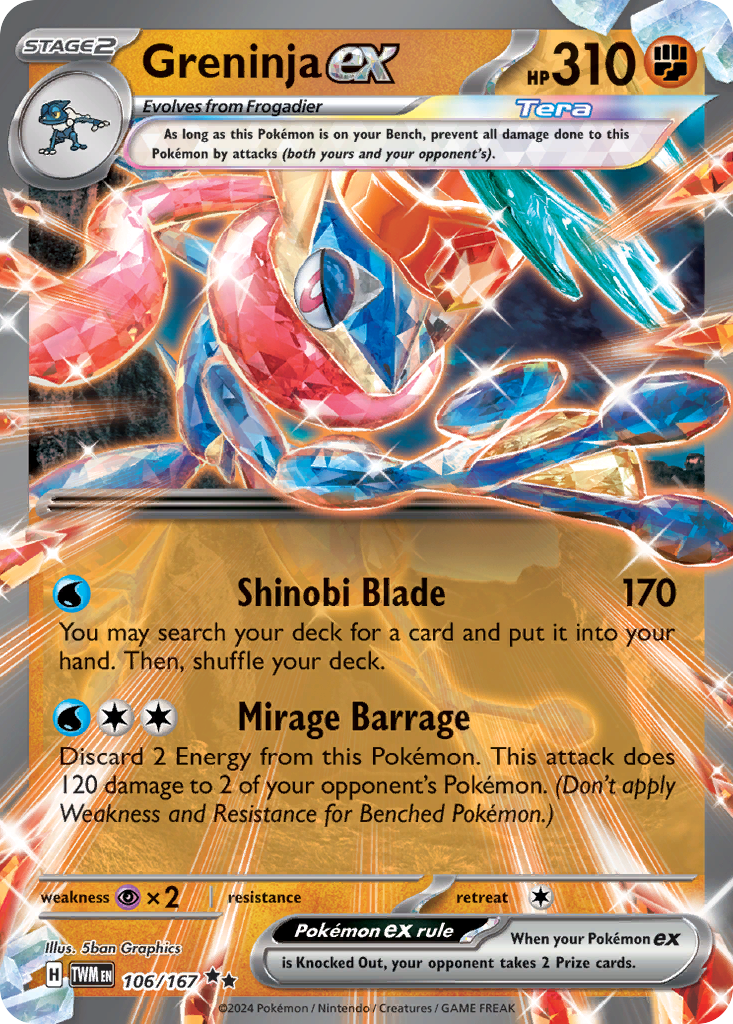 106 Greninja ex — Twilight Masquerade — English