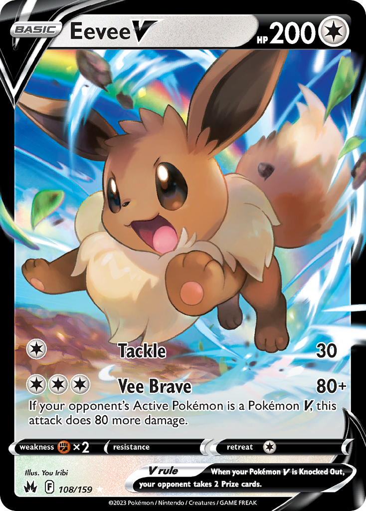 108 Eevee V — Crown Zenith — English