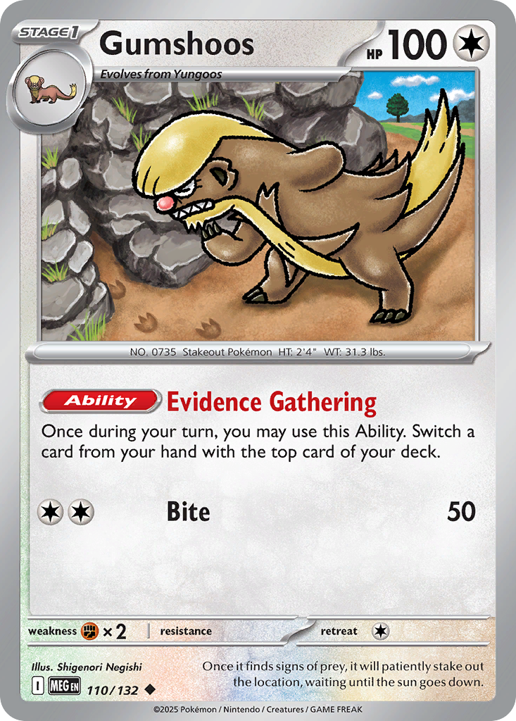 110 Gumshoos — Mega Evolution — English