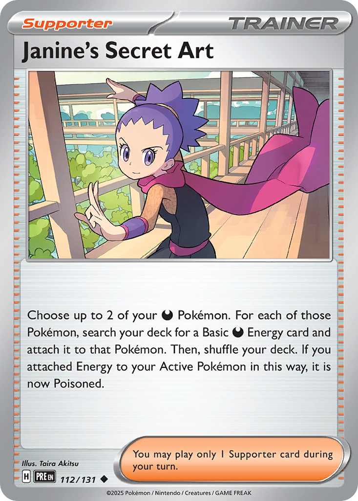 112 Janine's Secret Art — Prismatic Evolutions — English