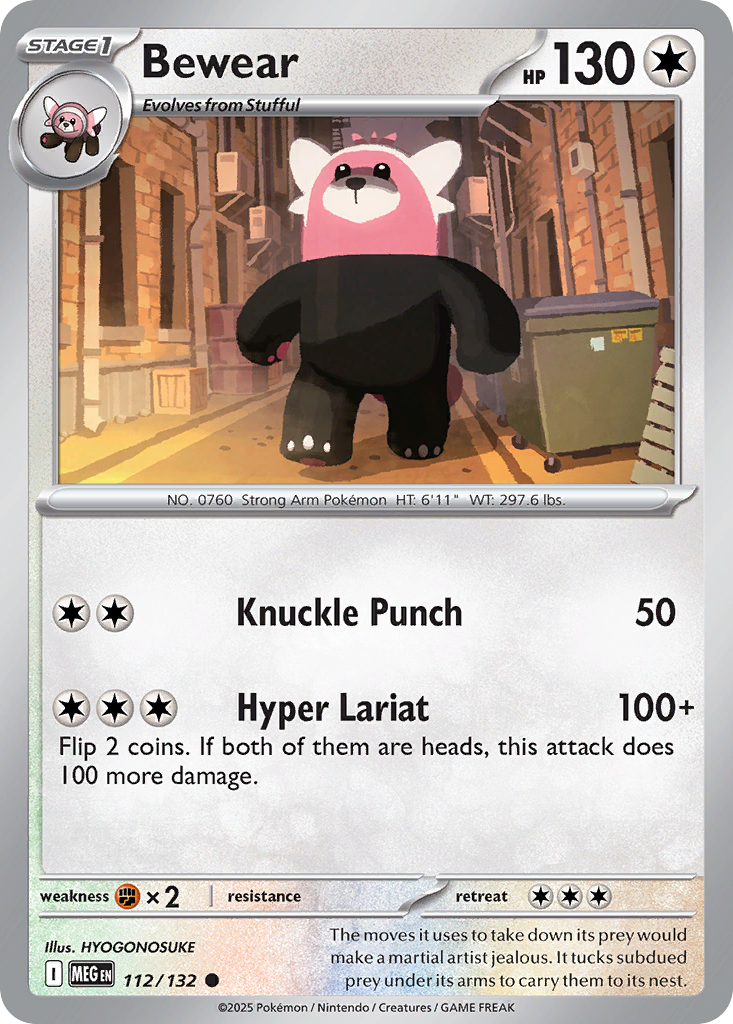 112 Bewear — Mega Evolution — English