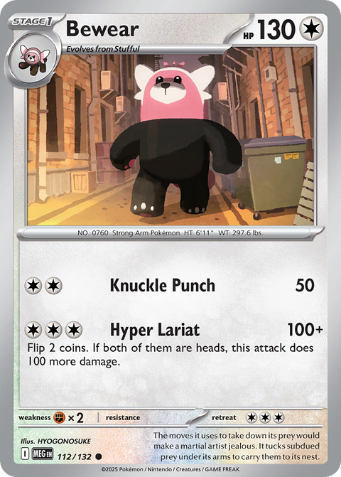 112 Bewear — Mega Evolution — English