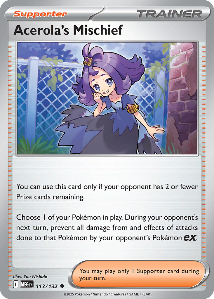 113 Acerola's Mischief — Mega Evolution — English