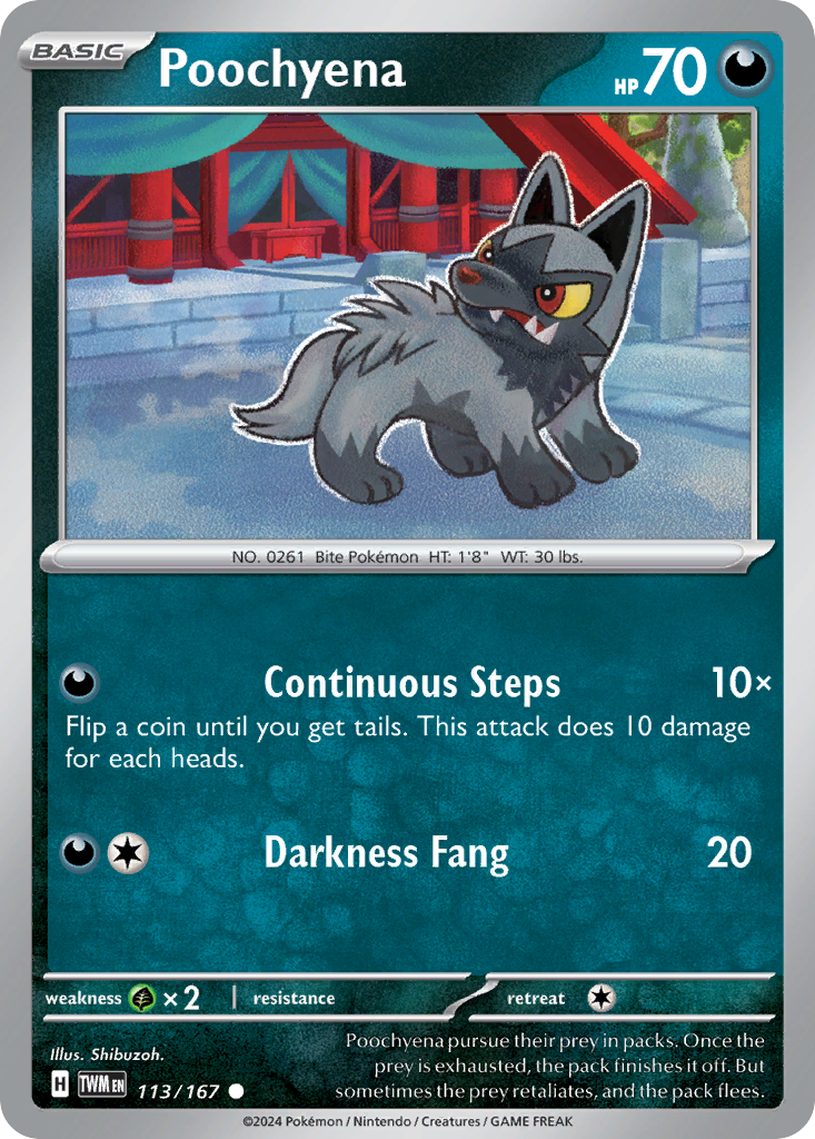 113 Poochyena — Twilight Masquerade — English