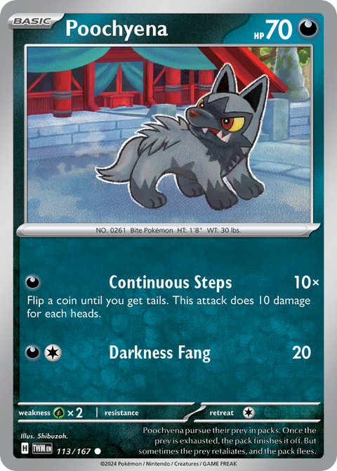 113 Poochyena — Twilight Masquerade — English