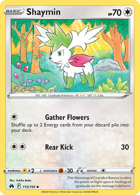 115 Shaymin — Crown Zenith — English