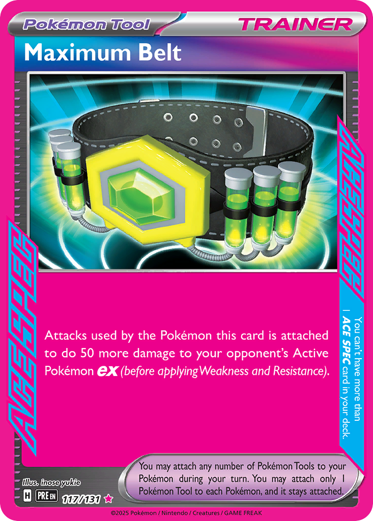 117 Maximum Belt — Prismatic Evolutions — English