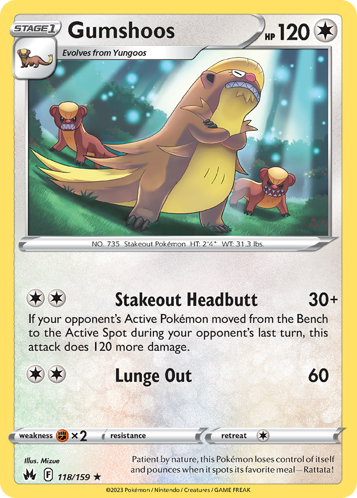 118 Gumshoos — Crown Zenith — English