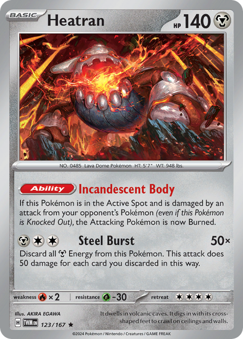 123 Heatran — Twilight Masquerade — English