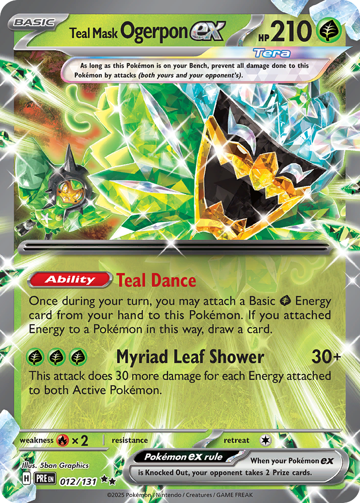 012 Teal Mask Ogerpon ex — Prismatic Evolutions — English
