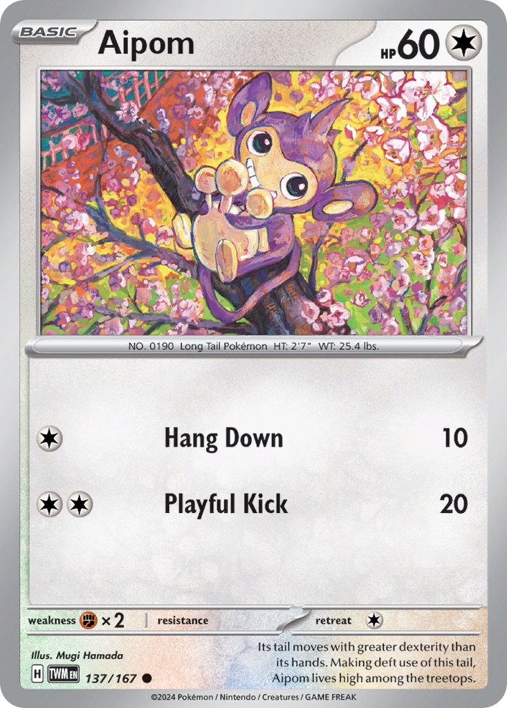 137 Aipom — Twilight Masquerade — English