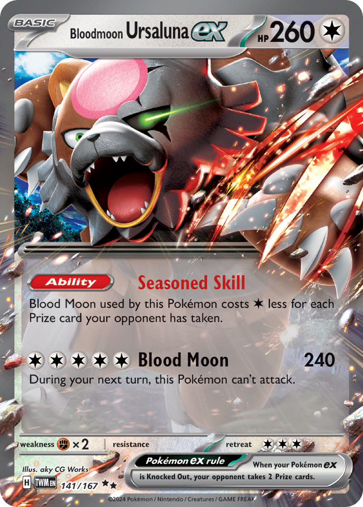 141 Bloodmoon Ursaluna ex — Twilight Masquerade — English