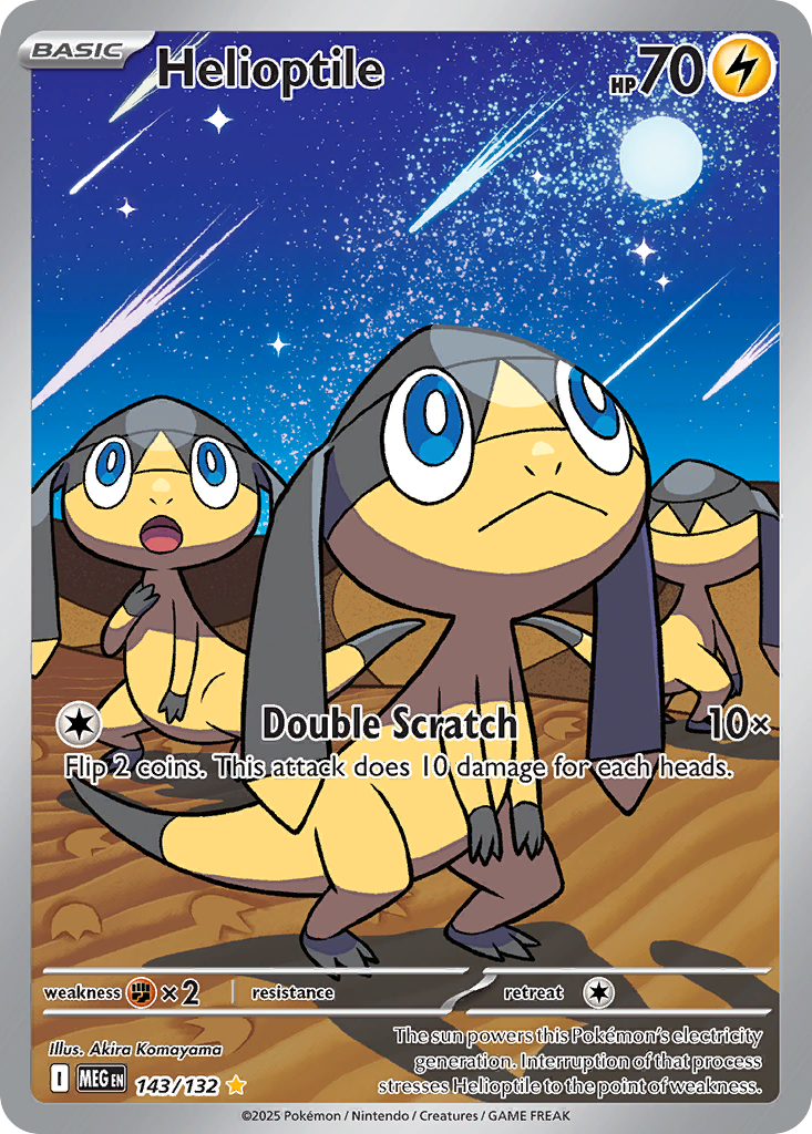 143 Helioptile — Mega Evolution — English