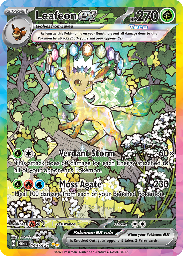 144 Leafeon ex — Prismatic Evolutions — English