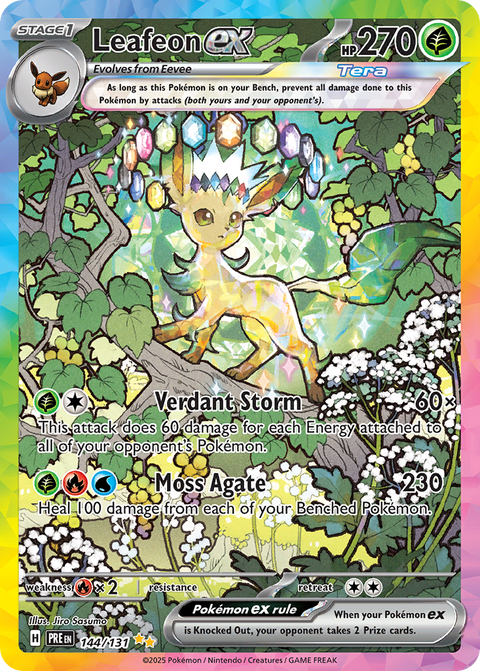 144 Leafeon ex — Prismatic Evolutions — English