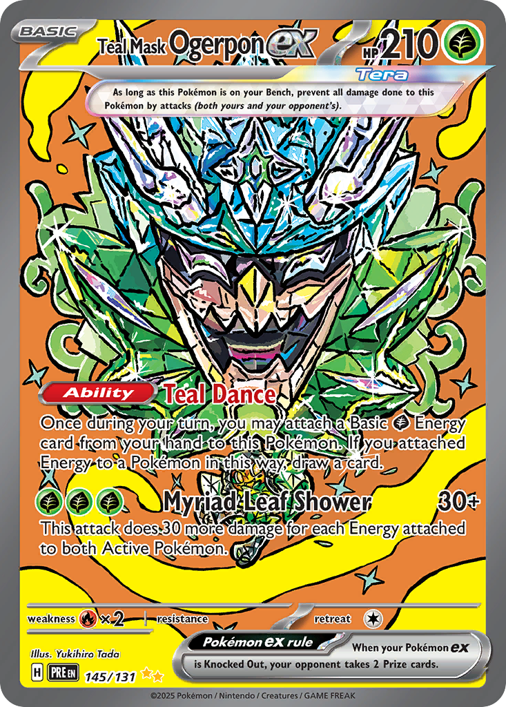145 Teal Mask Ogerpon ex — Prismatic Evolutions — English