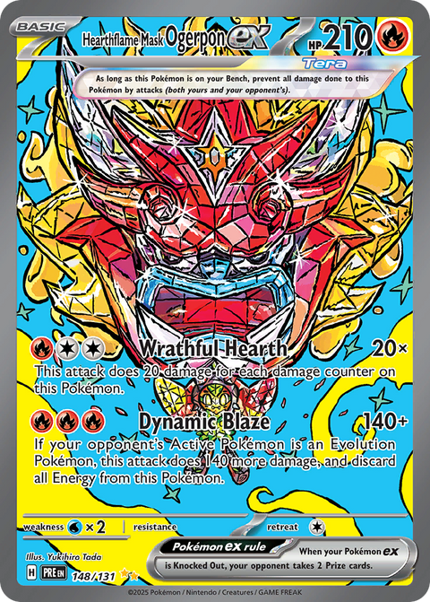 148 Hearthflame Mask Ogerpon ex — Prismatic Evolutions — English