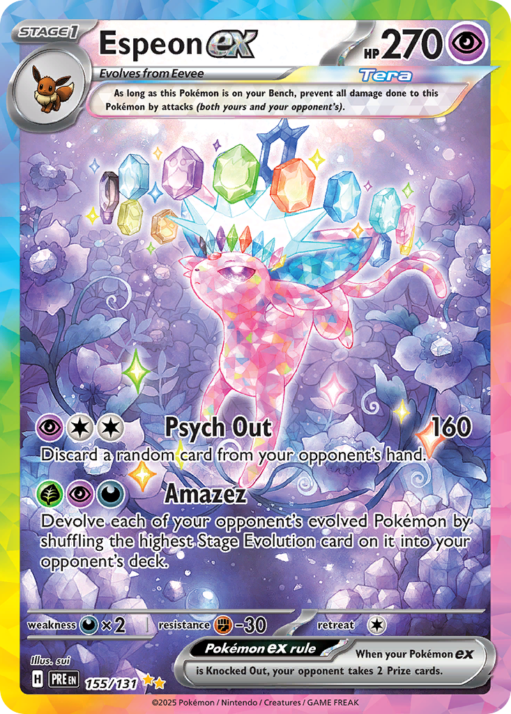 155 Espeon ex — Prismatic Evolutions — English