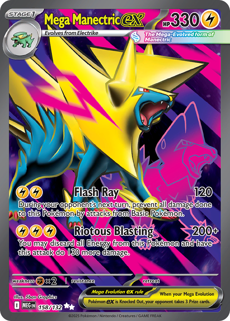 158 Mega Manectric ex — Mega Evolution — English