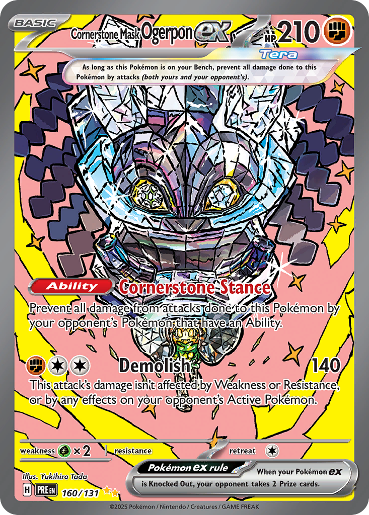160 Cornerstone Mask Ogerpon ex — Prismatic Evolutions — English