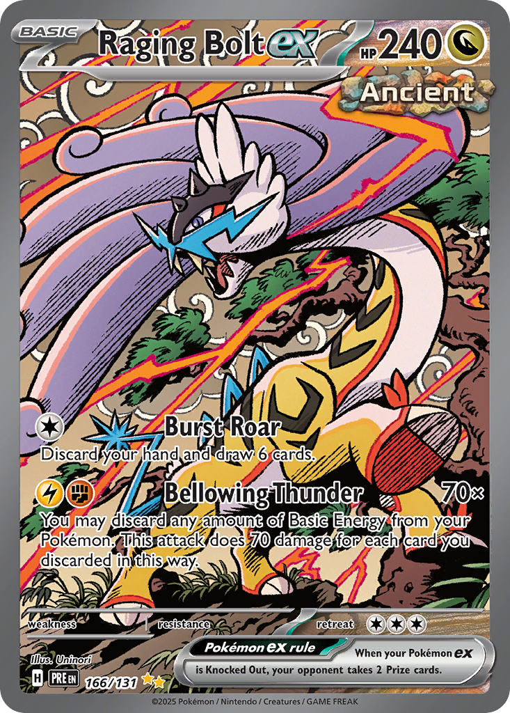 166 Raging Bolt ex — Prismatic Evolutions — English