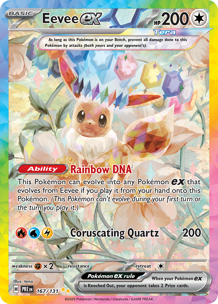 167 Eevee ex — Prismatic Evolutions — English