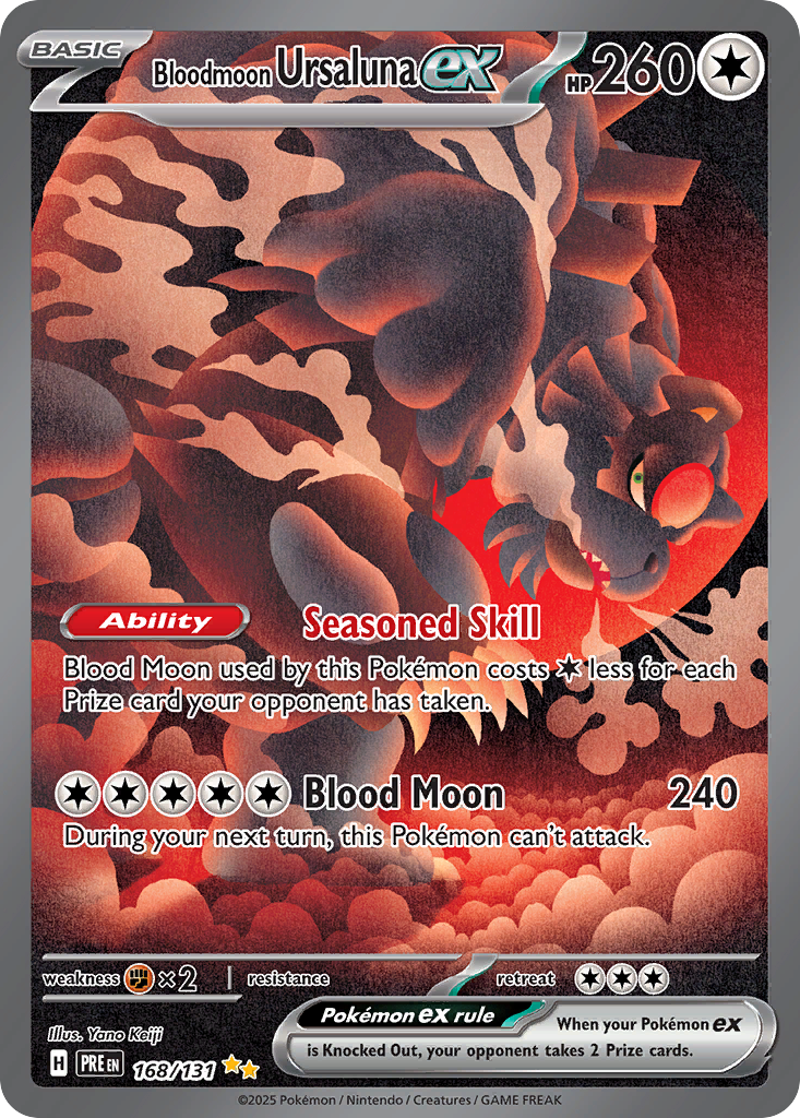 168 Bloodmoon Ursaluna ex — Prismatic Evolutions — English