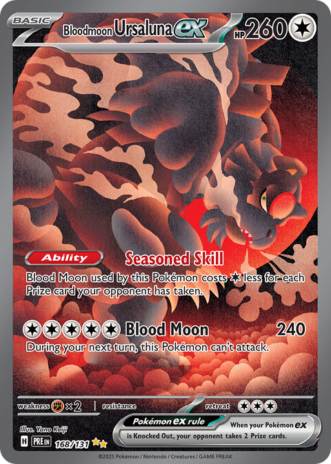 168 Bloodmoon Ursaluna ex — Prismatic Evolutions — English