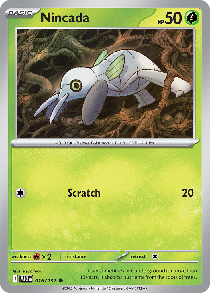 016 Nincada — Mega Evolution — English