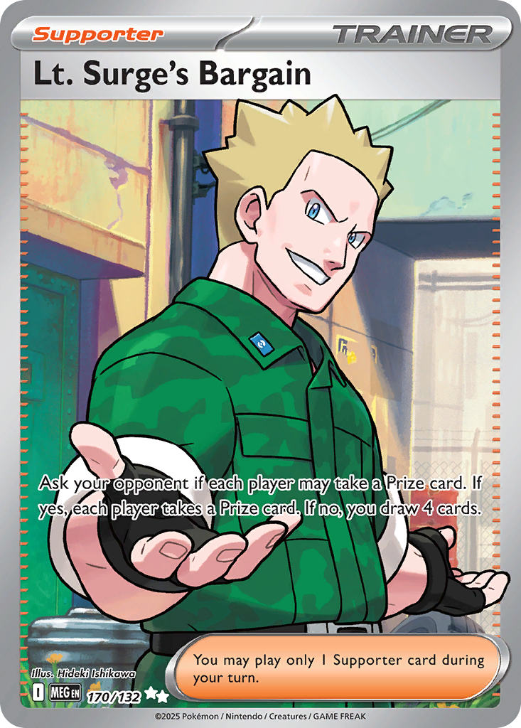 170 Lt. Surge's Bargain — Mega Evolution — English