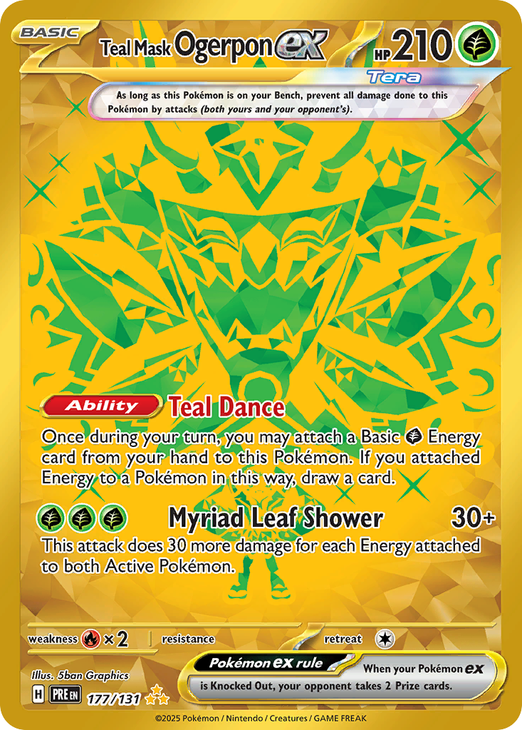 177 Teal Mask Ogerpon ex — Prismatic Evolutions — English