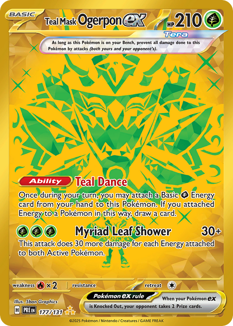 177 Teal Mask Ogerpon ex — Prismatic Evolutions — English