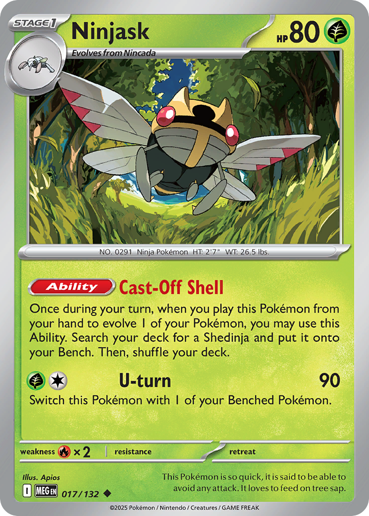 017 Ninjask — Mega Evolution — English